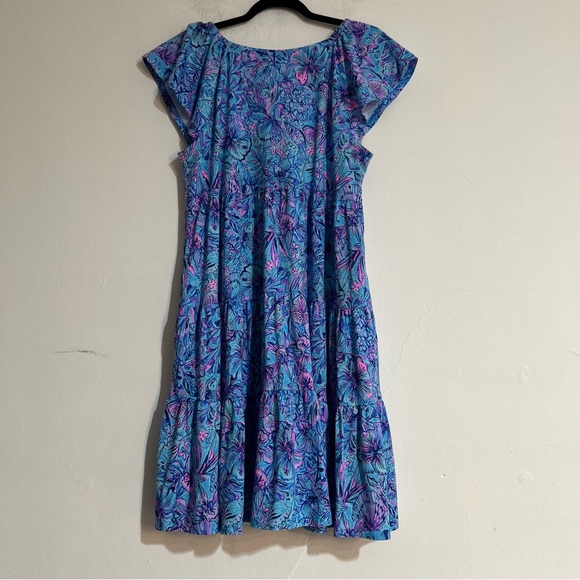 Lilly Pulitzer Blue and Pink Floral Mini Dress - Picture 9 of 10